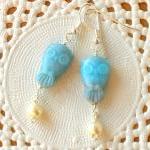 'wisdom' 01, Blue Owl Earr..